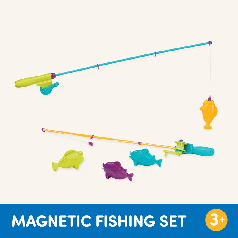 Battat â€“ Play Rod & Reel â€“ Wind â€“ Up Magnetic Lure â€“ 2 Rods & 4 Colorful Fish â€“ Beach & Water Toys â€“ 3+ Yearsâ€“ Magnetic Fishing Set - Image 5